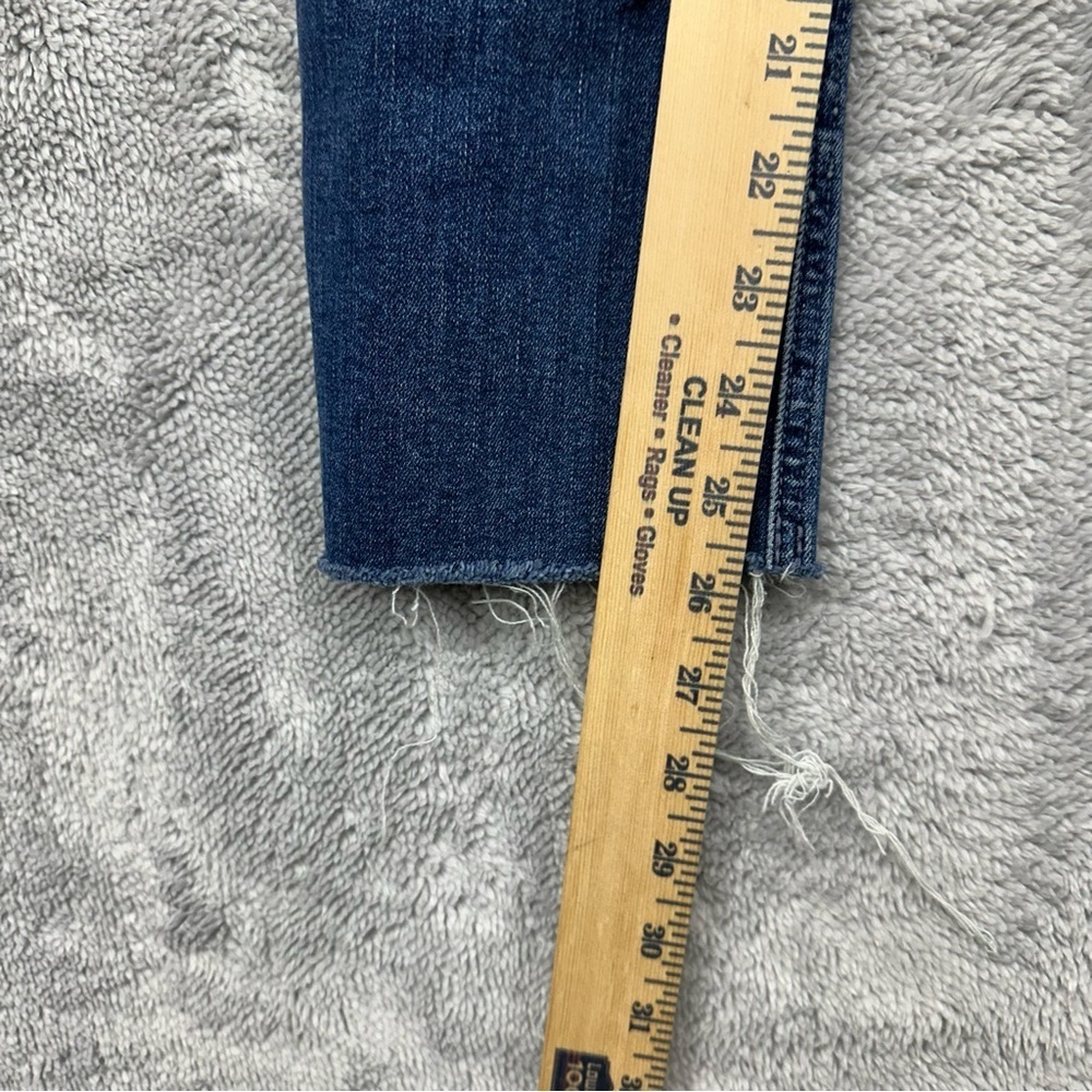 Mother The Dazzler Ankle Fray Mid Rise Distressed Jeans Size 25 Weekend Warrior - Picture 11 of 12